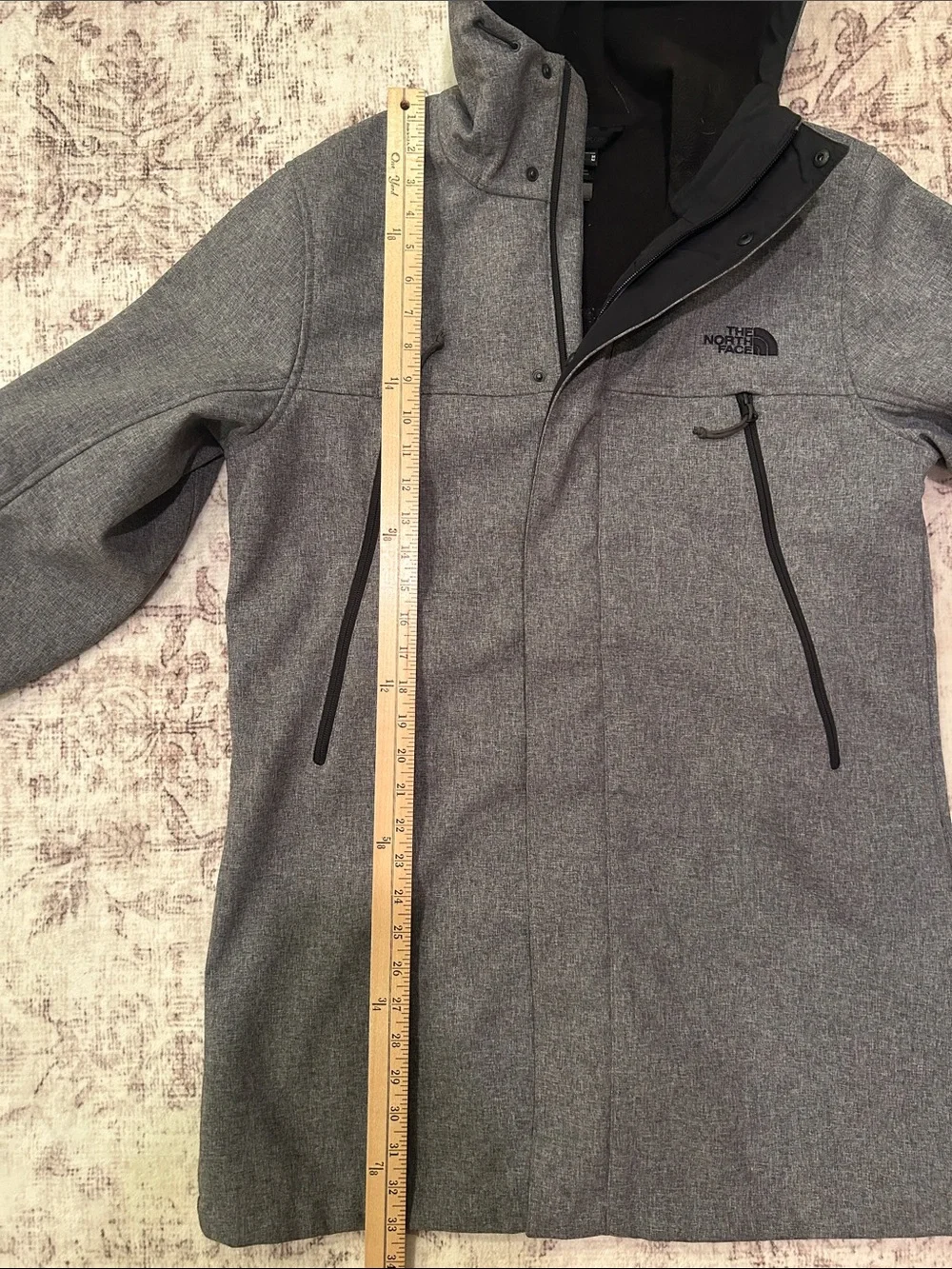 The North Face Men's Gray Hooded Trench Coat